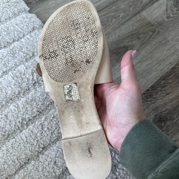 Tory Burch Melinda Slide Sandal Tan Beige 9 - Picture 5 of 9